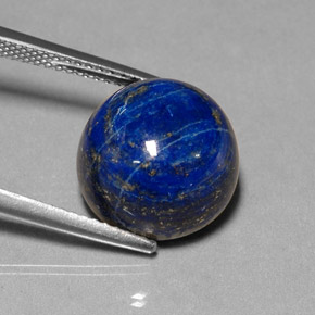 11.93 ct Blue Lapis Lazuli Gemstone, Lapis Lazuli Gem in Round Cabochon Shape for Sale.