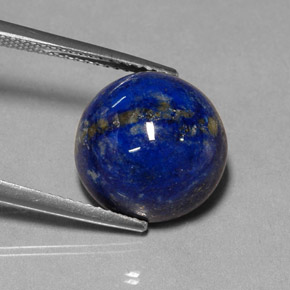 10.74 ct Blue Lapis Lazuli Gemstone, Lapis Lazuli Gem in Round Cabochon Shape for Sale.