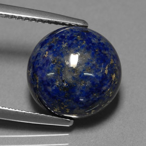 8.29 ct Blue Lapis Lazuli Gemstone, Lapis Lazuli Gem in Round Cabochon Shape for Sale.