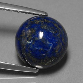 10.42 ct Blue Lapis Lazuli Gemstone, Lapis Lazuli Gem in Round Cabochon Shape for Sale.
