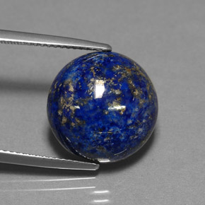 13.88 ct Blue Lapis Lazuli Gemstone, Lapis Lazuli Gem in Round Cabochon Shape for Sale.