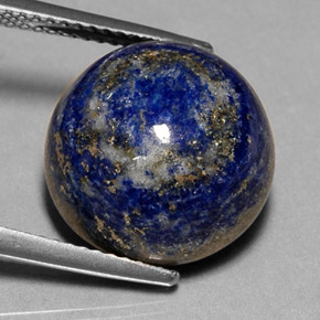 14.91 ct Blue Lapis Lazuli Gemstone, Lapis Lazuli Gem in Round Cabochon Shape for Sale.