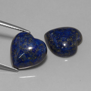 11.27 ct Blue Lapis Lazuli Gemstone, Lapis Lazuli Gem in Heart Cabochon Shape for Sale.