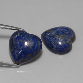11.23 ct Blue Lapis Lazuli Gemstone, Lapis Lazuli Gem in Heart Cabochon Shape for Sale.