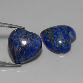 11.55 ct Blue Lapis Lazuli Gemstone, Lapis Lazuli Gem in Heart Cabochon Shape for Sale.