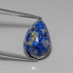 6.93 ct Blue Lapis Lazuli Gemstone, Lapis Lazuli Gem in Pear Cabochon Shape for Sale.