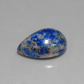 5.64 ct Blue Lapis Lazuli Stone, Natural Lapis Lazuli in Pear Cabochon Shape for Sale
