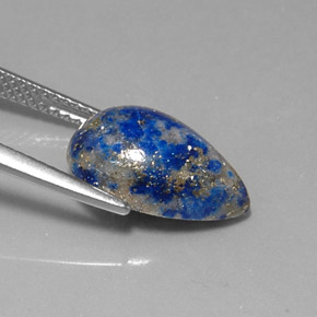 Lapis Lazuli Gemstone in 14 x 9 mm (calibrated) Size for Sale, Lapis Lazuli Stone in Royal Blue Color