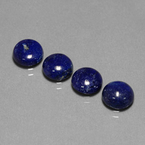 4.29 ct Blue Lapis Lazuli Stone, Natural Lapis Lazuli in Round Cabochon Shape for Sale