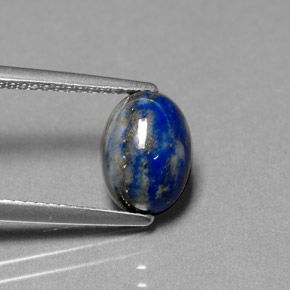 2.55 ct Blue Lapis Lazuli Gemstone, Lapis Lazuli Gem in Oval Cabochon Shape for Sale.