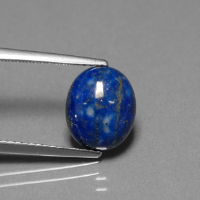 2.83 ct Blue Lapis Lazuli Gemstone, Lapis Lazuli Gem in Oval Cabochon Shape for Sale.