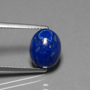 3.74 ct Blue Lapis Lazuli Gemstone, Lapis Lazuli Gem in Oval Cabochon Shape for Sale.