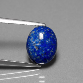 3.51 ct Blue Lapis Lazuli Gemstone, Lapis Lazuli Gem in Oval Cabochon Shape for Sale.