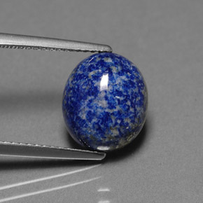 4.06 ct Blue Lapis Lazuli Gemstone, Lapis Lazuli Gem in Oval Cabochon Shape for Sale.