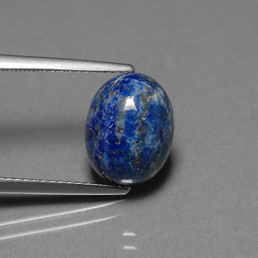 4.25 ct Blue Lapis Lazuli Gemstone, Lapis Lazuli Gem in Oval Cabochon Shape for Sale.