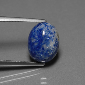 4.59 ct Blue Lapis Lazuli Gemstone, Lapis Lazuli Gem in Oval Cabochon Shape for Sale.