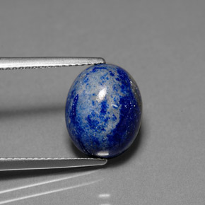 6.14 ct Blue Lapis Lazuli Gemstone, Lapis Lazuli Gem in Oval Cabochon Shape for Sale.