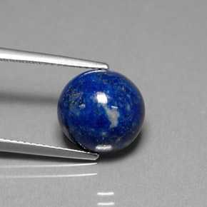 6.65 ct Blue Lapis Lazuli Gemstone, Lapis Lazuli Gem in Round Cabochon Shape for Sale.