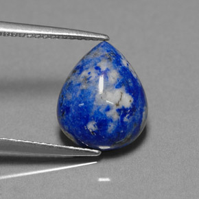 4.27 ct Blue Lapis Lazuli Gemstone, Lapis Lazuli Gem in Pear Cabochon Shape for Sale.