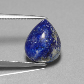 4.96 ct Blue Lapis Lazuli Gemstone, Lapis Lazuli Gem in Pear Cabochon Shape for Sale.