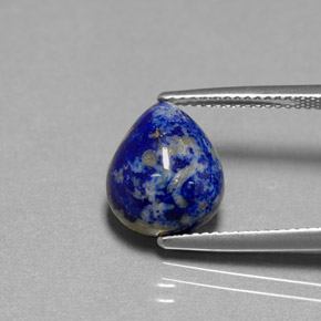 5.38 ct Blue Lapis Lazuli Stone, Natural Lapis Lazuli in Pear Cabochon Shape for Sale
