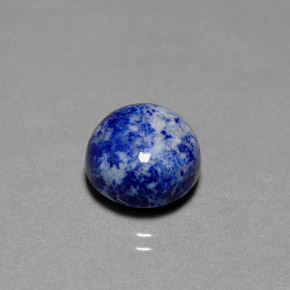 6.13 ct Blue Lapis Lazuli Gemstone, Lapis Lazuli Gem in Round Cabochon Shape for Sale.