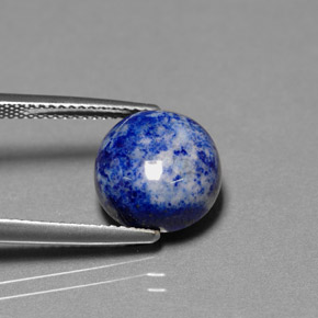 6.13 ct Blue Lapis Lazuli Stone, Natural Lapis Lazuli in Round Cabochon Shape for Sale