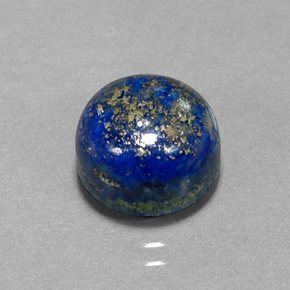 5.87 ct Blue Lapis Lazuli Gemstone, Lapis Lazuli Gem in Round Cabochon Shape for Sale.