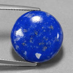 13.36 ct Blue Lapis Lazuli Stone, Natural Lapis Lazuli in Round Cabochon Shape for Sale