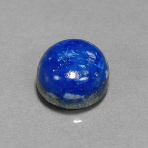 5.07 ct Blue Lapis Lazuli Gemstone, Lapis Lazuli Gem in Round Cabochon Shape for Sale.