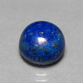 5.24 ct Blue Lapis Lazuli Gemstone, Lapis Lazuli Gem in Round Cabochon Shape for Sale.