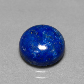 4.10 ct Blue Lapis Lazuli Gemstone, Lapis Lazuli Gem in Round Cabochon Shape for Sale.