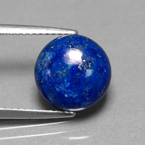 4.10 ct Blue Lapis Lazuli Stone, Natural Lapis Lazuli in Round Cabochon Shape for Sale