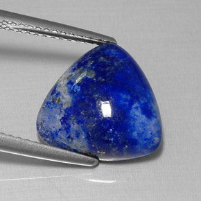 6.24 ct Blue Lapis Lazuli Gemstone, Lapis Lazuli Gem in Trillion Cabochon Shape for Sale.