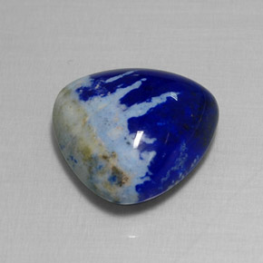 6.82 ct Blue Lapis Lazuli Gemstone, Lapis Lazuli Gem in Trillion Cabochon Shape for Sale.
