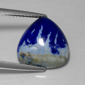 6.82 ct Blue Lapis Lazuli Stone, Natural Lapis Lazuli in Trillion Cabochon Shape for Sale