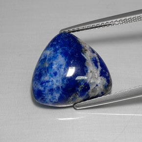 9.54 ct Blue Lapis Lazuli Stone, Natural Lapis Lazuli in Trillion Cabochon Shape for Sale