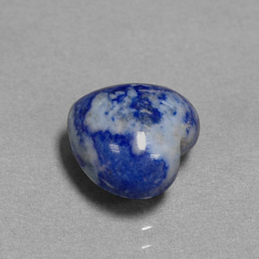 3.13 ct Blue Lapis Lazuli Gemstone, Lapis Lazuli Gem in Heart Cabochon Shape for Sale.