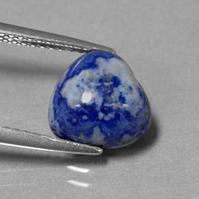 3.13 ct Blue Lapis Lazuli Stone, Natural Lapis Lazuli in Heart Cabochon Shape for Sale