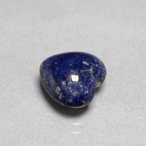 3.51 ct Blue Lapis Lazuli Gemstone, Lapis Lazuli Gem in Heart Cabochon Shape for Sale.