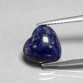 3.51 ct Blue Lapis Lazuli Stone, Natural Lapis Lazuli in Heart Cabochon Shape for Sale