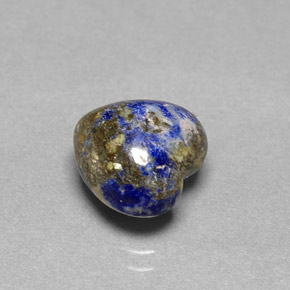 4.20 ct Blue Lapis Lazuli Gemstone, Lapis Lazuli Gem in Heart Cabochon Shape for Sale.