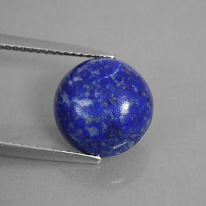 5.10 ct Blue Lapis Lazuli Stone, Natural Lapis Lazuli in Round Cabochon Shape for Sale
