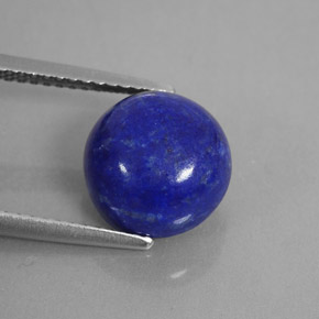 4.33 ct Blue Lapis Lazuli Stone, Natural Lapis Lazuli in Round Cabochon Shape for Sale