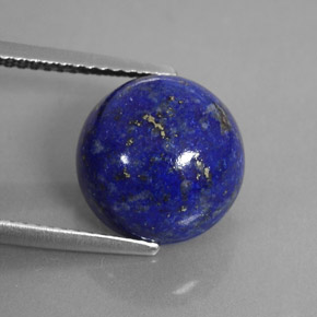 6.65 ct Blue Lapis Lazuli Stone, Natural Lapis Lazuli in Round Cabochon Shape for Sale