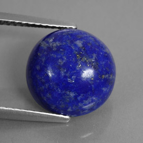 6.14 ct Blue Lapis Lazuli Stone, Natural Lapis Lazuli in Round Cabochon Shape for Sale