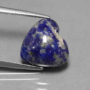 4.82 ct Blue Lapis Lazuli Gemstone, Lapis Lazuli Gem in Heart Cabochon Shape for Sale.