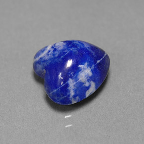 4.42 ct Blue Lapis Lazuli Gemstone, Lapis Lazuli Gem in Heart Cabochon Shape for Sale.