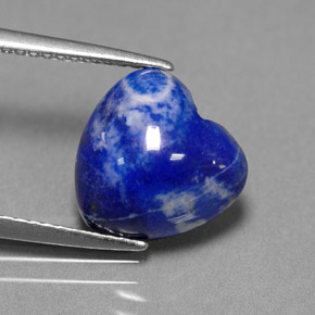 4.42 ct Blue Lapis Lazuli Stone, Natural Lapis Lazuli in Heart Cabochon Shape for Sale