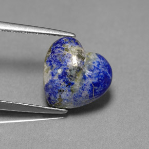 4.25 ct Blue Lapis Lazuli Gemstone, Lapis Lazuli Gem in Heart Cabochon Shape for Sale.
